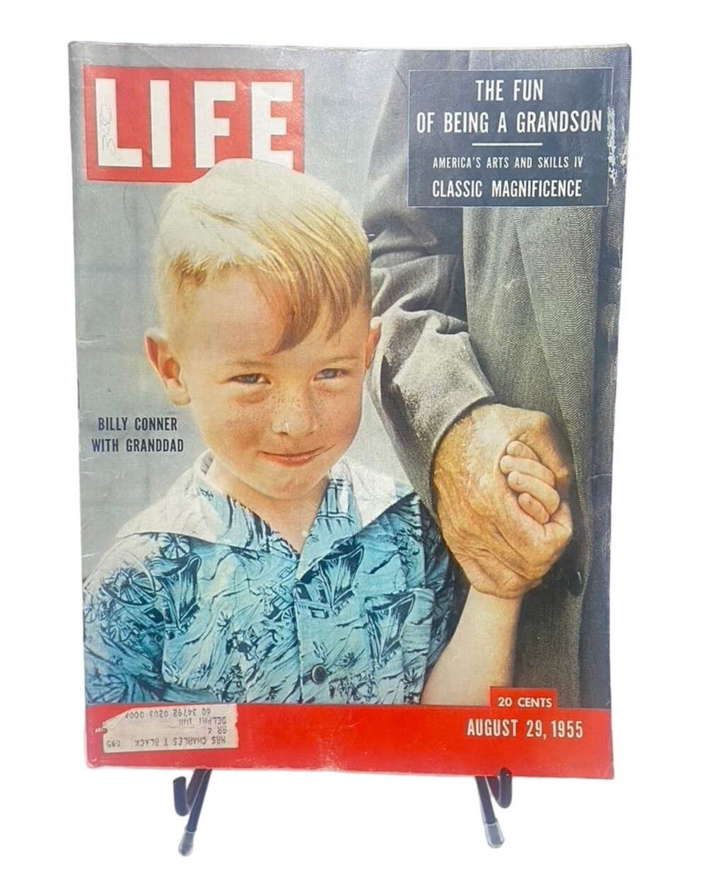 LIFE Magazine August 29 1955 Billy Conner with Granddad Cover